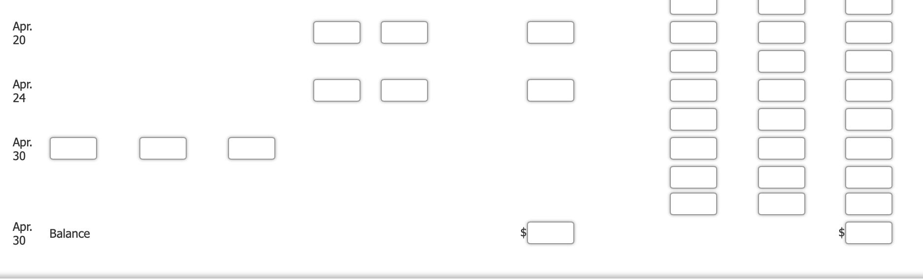 portable game players are as follows: Apr. 1 77 units @ $78