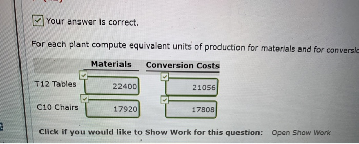 processes. In each process, materials are entered at the beginning, and conversion