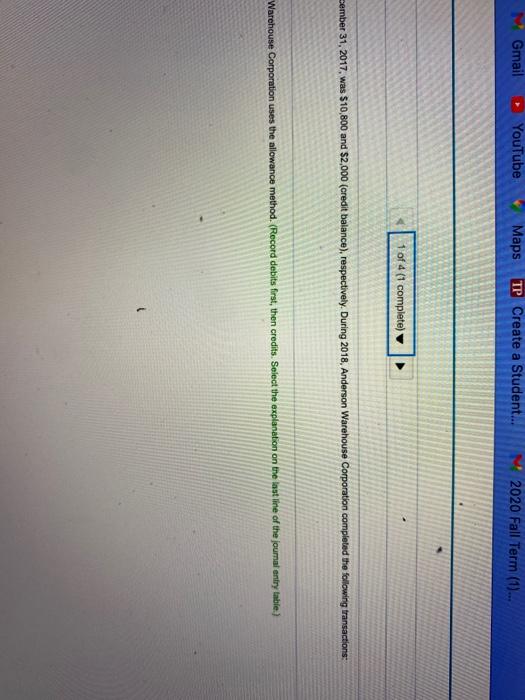 0 of 10 pts S9-5 (similar to) The Accounts Receivable balance and
