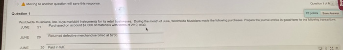  Moving to another question will save is response Quotes Question 1