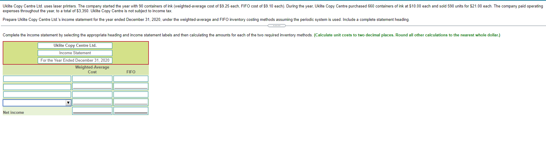 Uklite Copy Centre Ltd. uses laser printers. The company started the