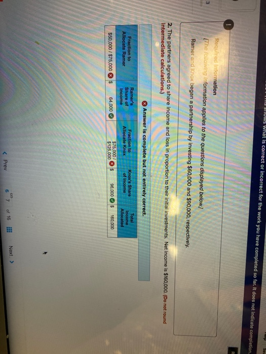  I IN SHOWS What is correct or incorrect for the work