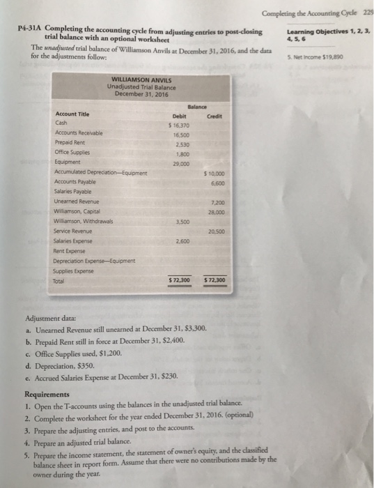  Completing the Accounting Cycle 229 Learning Objectives 1, 2, 3. 4.