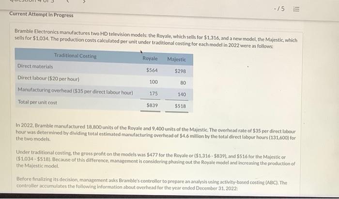  -/5 Current Attempt in Progress Bramble Electronics manufactures two HD television
