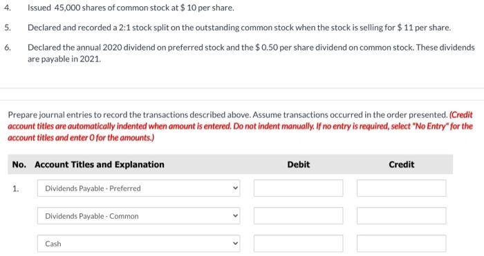 reported the following amounts in the stockholders' equity section of its December