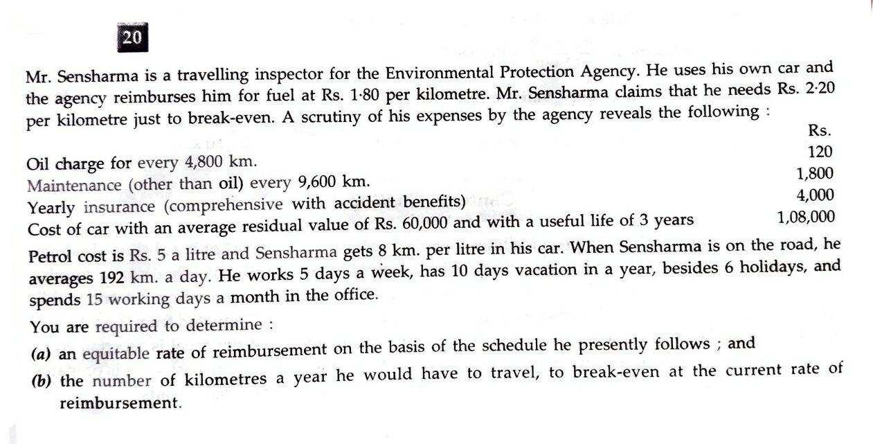 I need the answer as soon as possible 20 Mr. Sensharma is