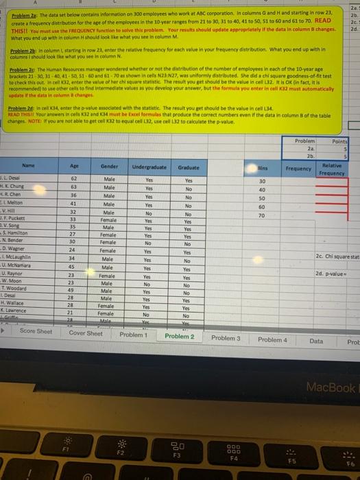  20 2b. 2. 20 Problem: The data set below contains information