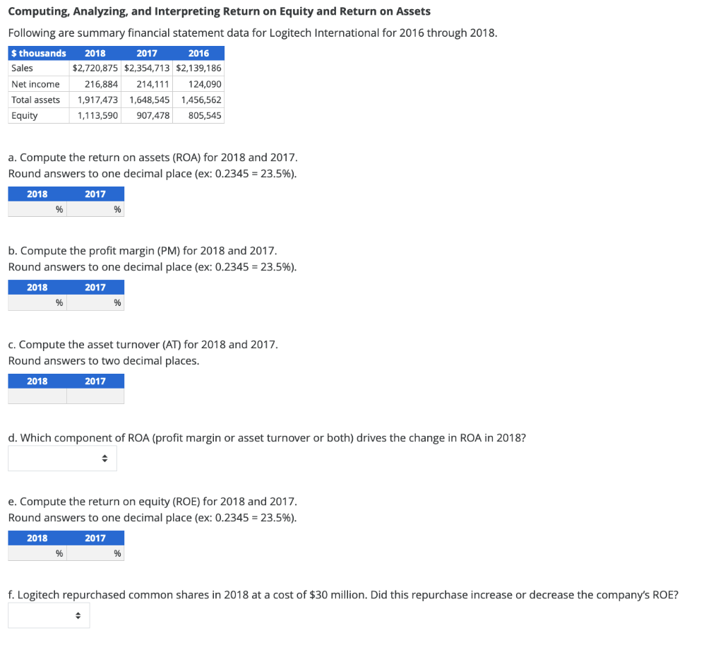  Computing, Analyzing, and Interpreting Return on Equity and Return on Assets