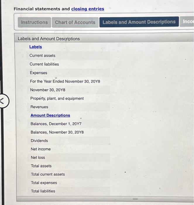 year ended November 30,20Yr. B. Prepare a statement of stockholders' equity for