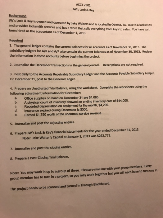  Need help with the requirements 3 through 8.... General ledger, subsidiary