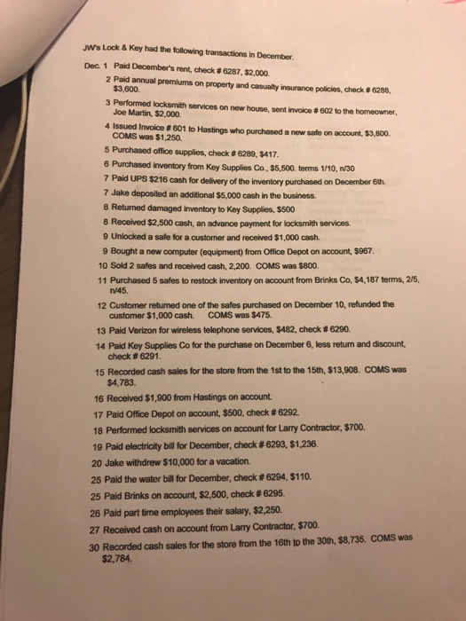 general journal as well but I have done that part and posted