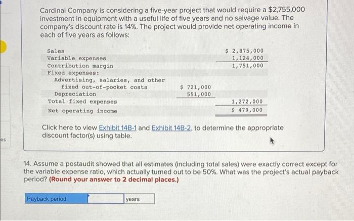 2,875,000 1,124,000 1,751,000 Sales Variable expenses Contribution margin Fixed expenses: Advertising, salaries,
