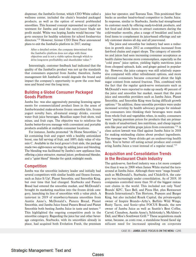 give it a competitive advantage? 4. How should leadership manage innovation in