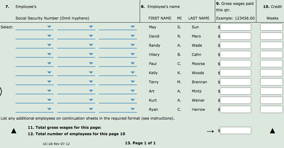 of Brennan Company for the year ended December 31, 2017. The wages