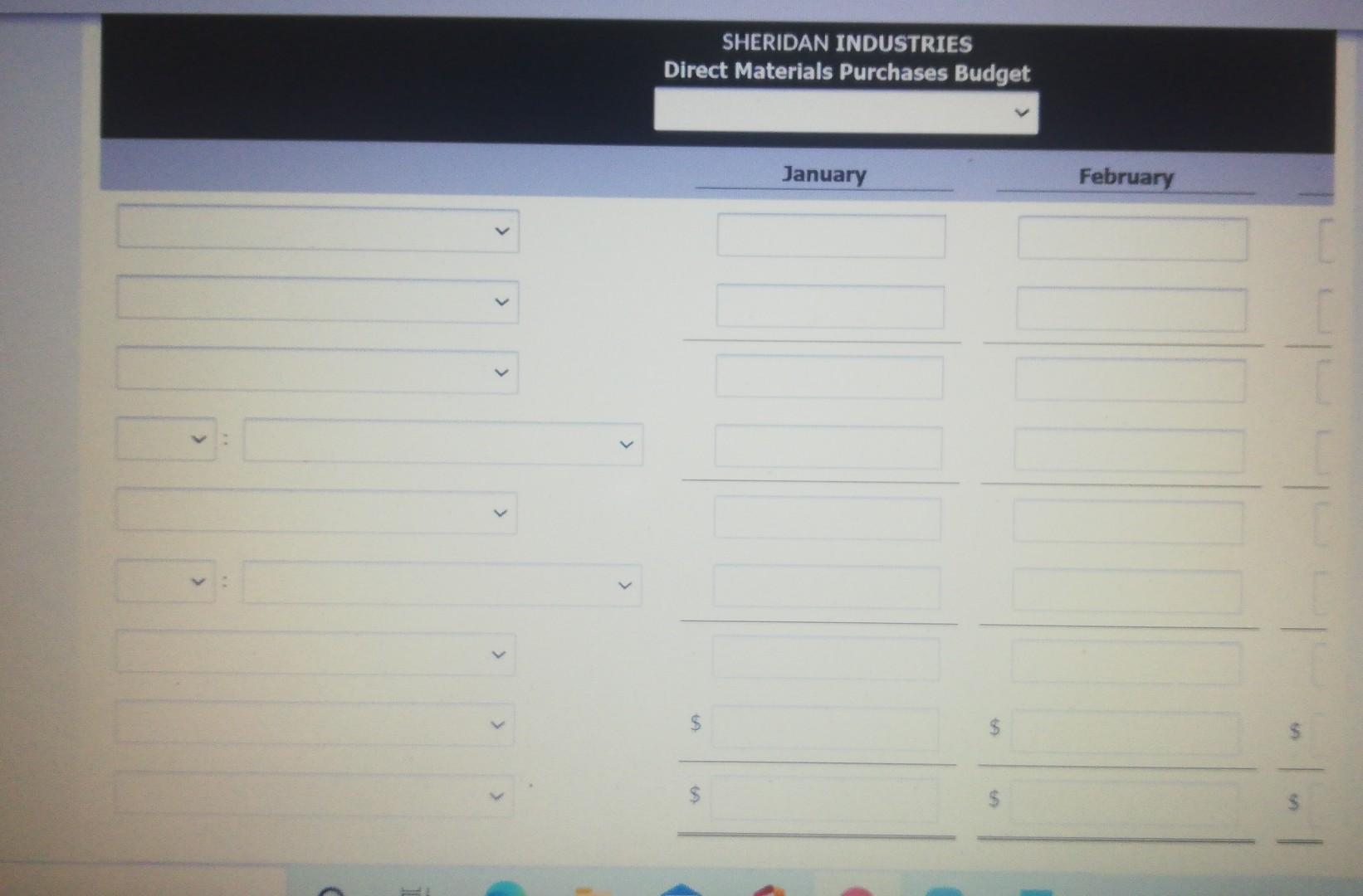 adopted the following production budget for the first 4 months of 2022.