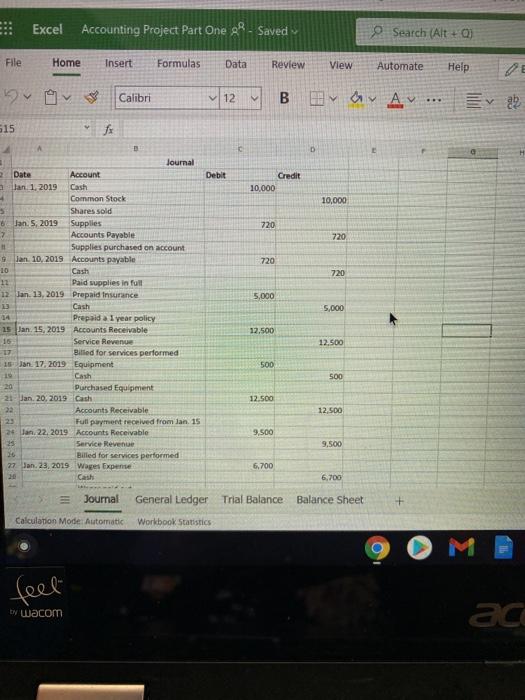  prepare first year income statementprepare first year ending balance sheet general