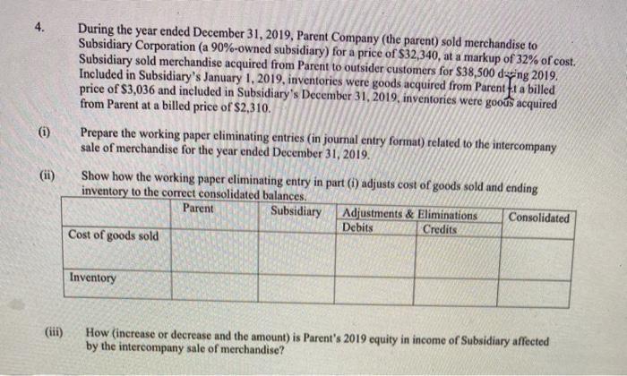 PLEASE SHOW ALL WORK REQUIRED (0) During the year ended December 31,