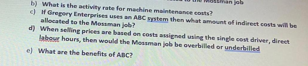 identified three cost pools to allocate overhead costs. The following estimates are