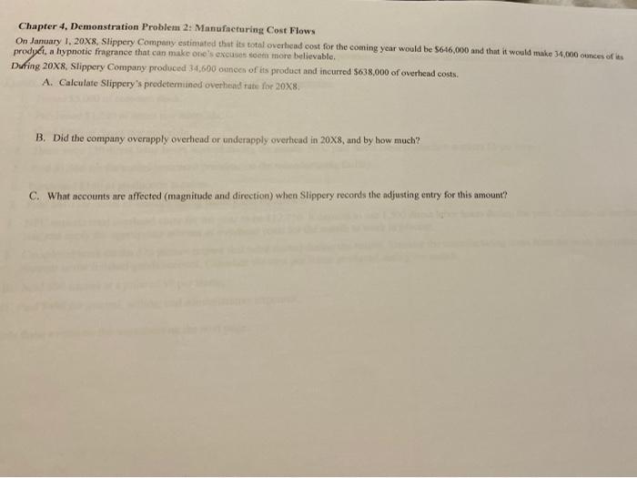 managerial accounting Chapter 4, Demonstration Problem 2: Manufacturing Cost Flows On January