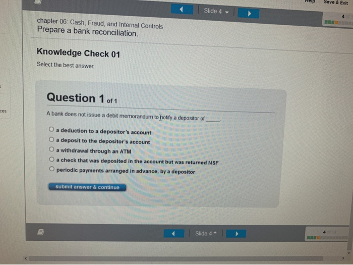  Top Save & Exit Slide 4 chapter 06: Cash, Fraud, and