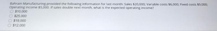 total $30,000. The breakeven point in sales dollars is: $200,000 $120,000 $