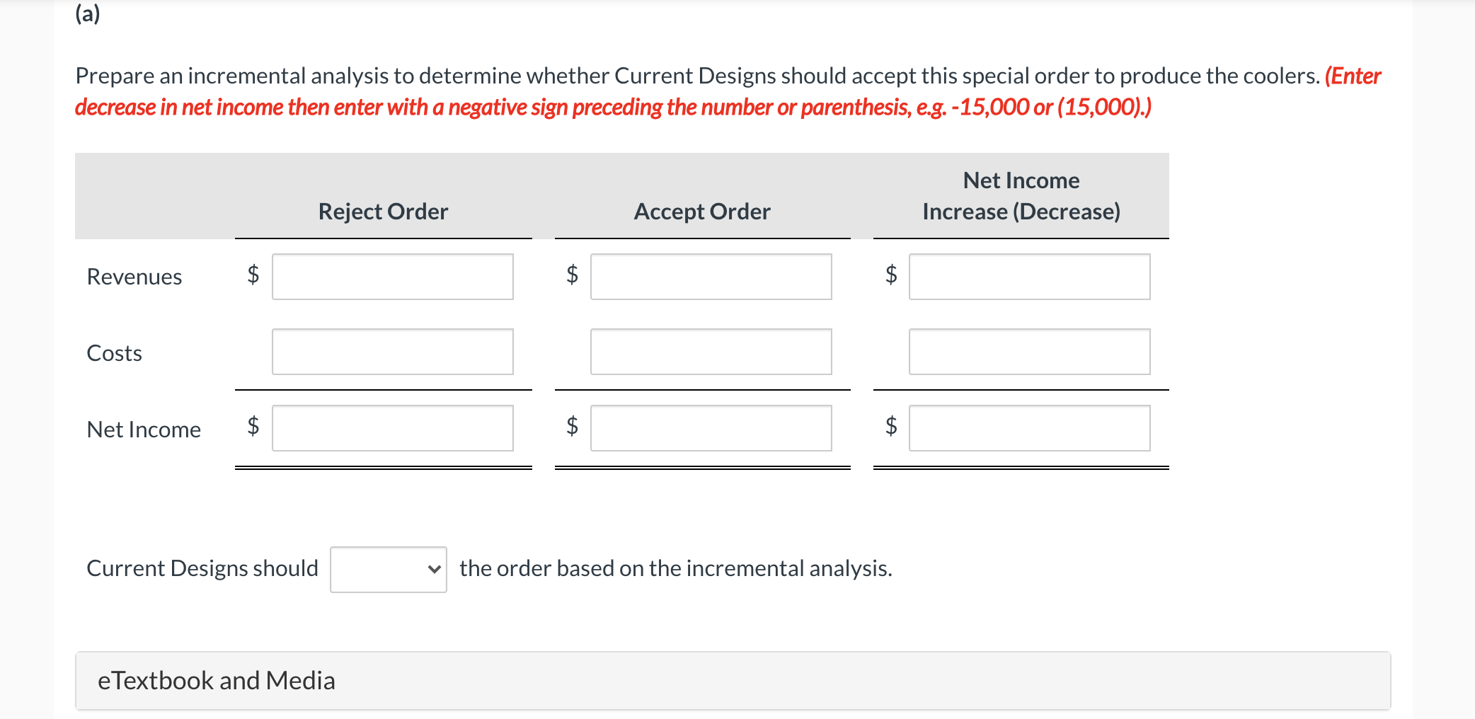 of important decisions that require incremental analysis. Recently, Mike Cichanowski, owner and