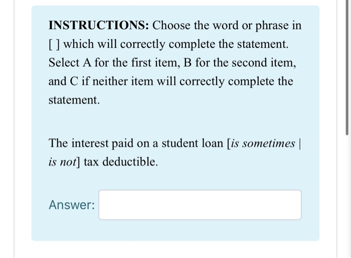  INSTRUCTIONS: Choose the word or phrase in [ ] which will