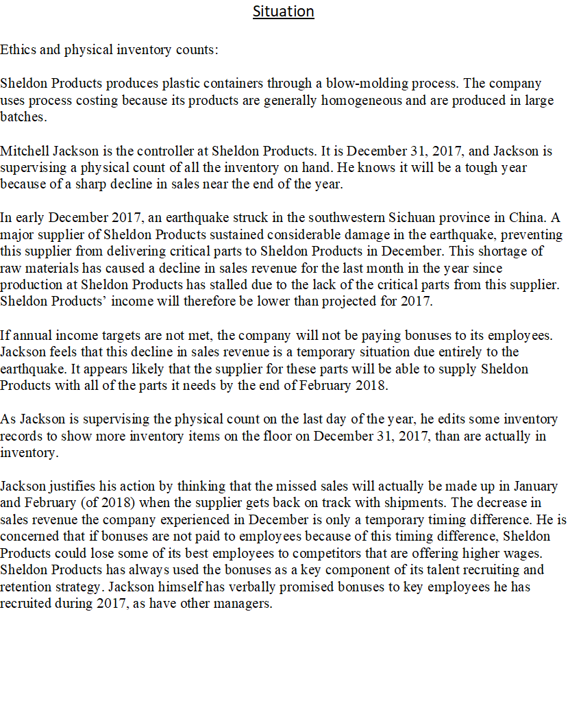 Your Response: Using the IMA Statement of Ethical Professional Practice below as