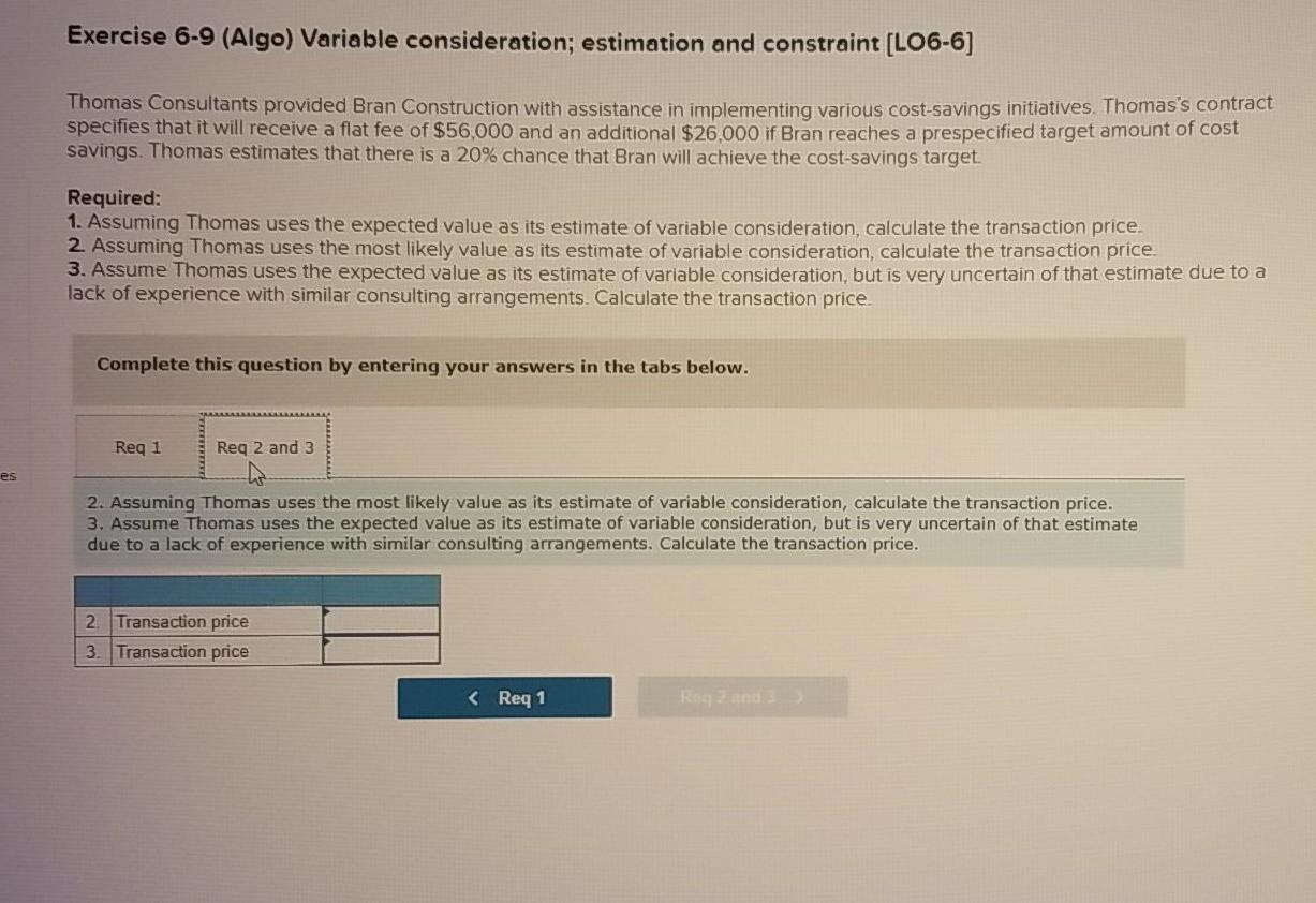 provided Bran Construction with assistance in implementing various cost-savings initiatives. Thomas's contract