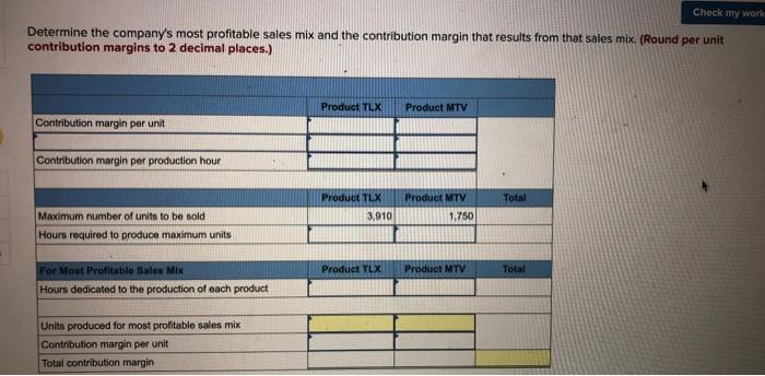 P3 Colt Company owns a machine that can produce two specialized products.
