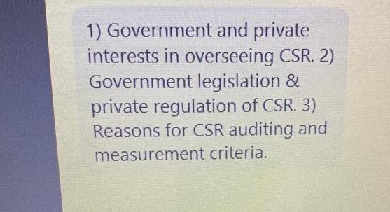 write in your own words dont copy and paste . 1) Government