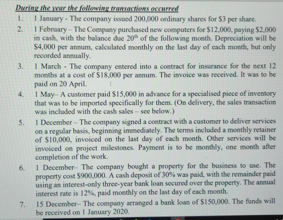 Transactional Analysis 50 marks A company offering both products and services was