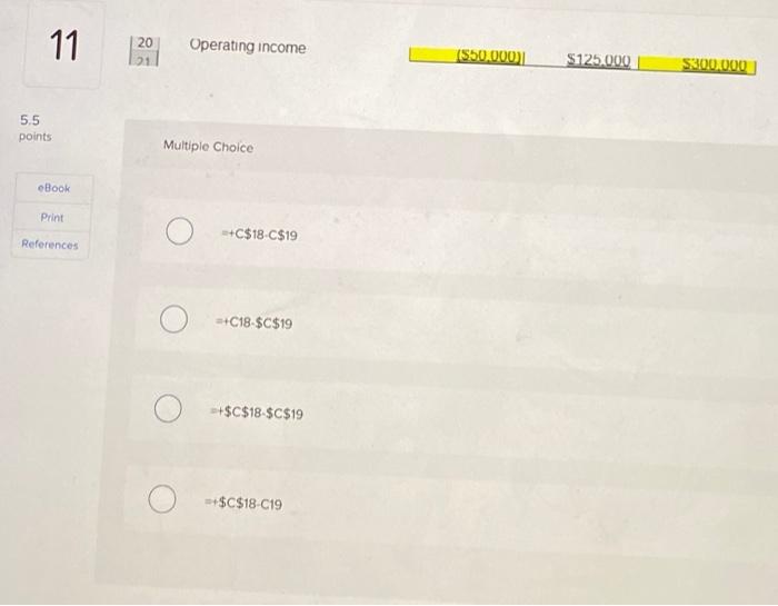 dollars to achieve target pretax income Which of the following formulas in