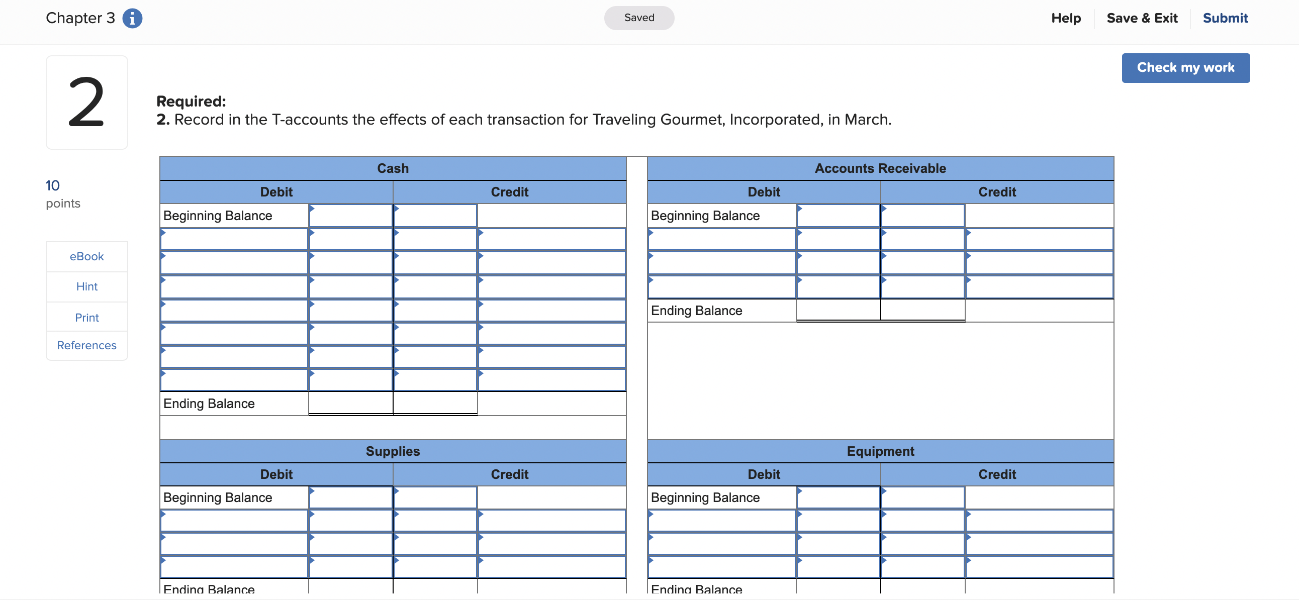  J. Kamas and G. Charrier have been operating a catering business