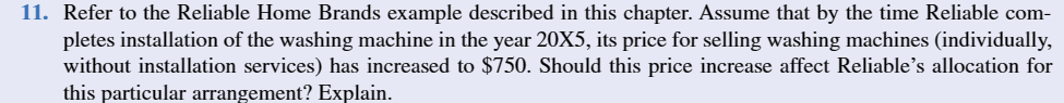 11. Refer to the Reliable Home Brands example described in this chapter.