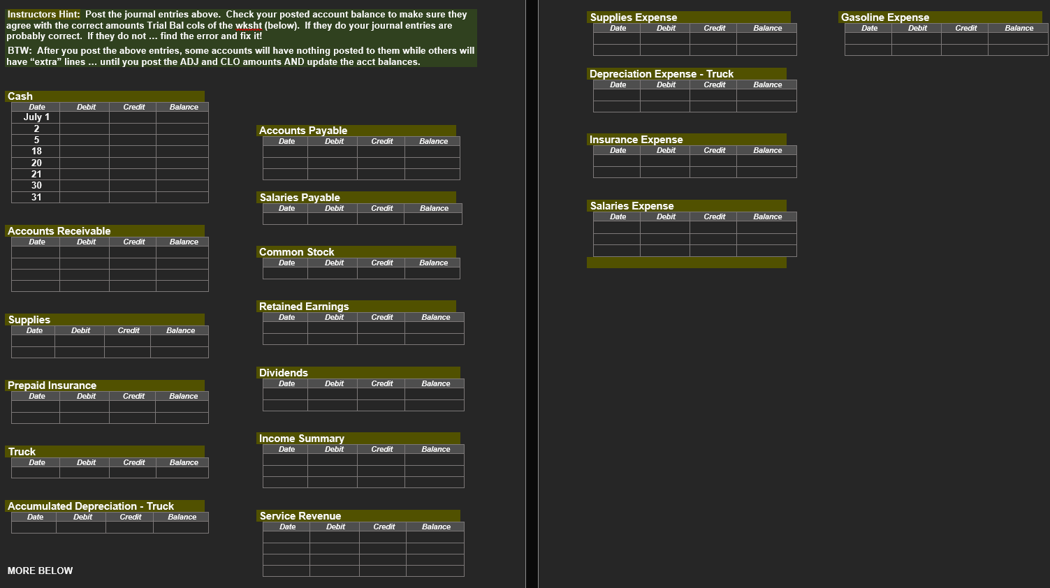  Comprehensive Problem (Problem info and working papers)Instructors Hint: Post the journal