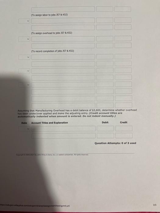 in one of its service locations this month. Job 357 and Job