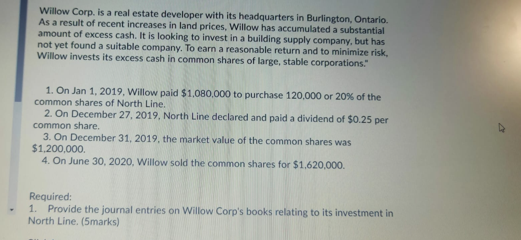  Willow Corp. is a real estate developer with its headquarters in