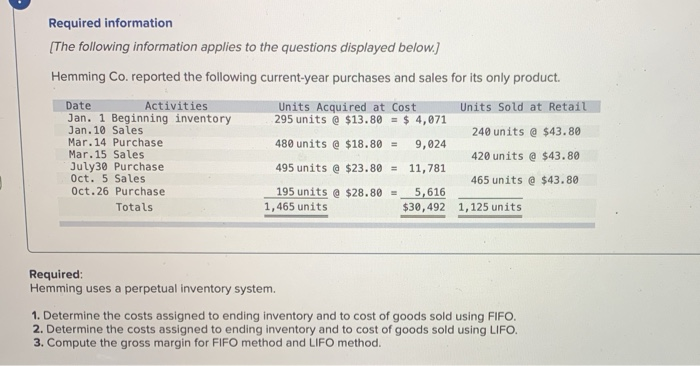 accounting- pls help! Type answer! Required information [The following information applies to