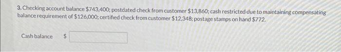 at same bank as normal checking account of $21.420; cash held in