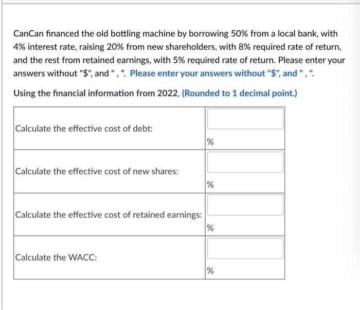 31, 2022: Average operating assets $4,500,000 Operating Income After Tax 350,000 Tax