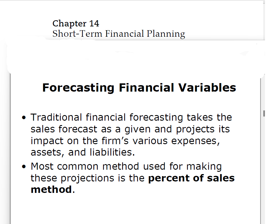 In this textbook chapter 14, There are about forecasting financial variable....can you