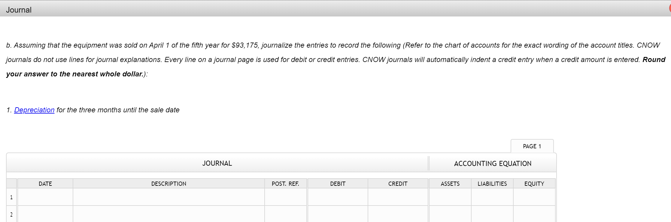 an estimated residual value of $8,050, and is depreciated by the straight-line