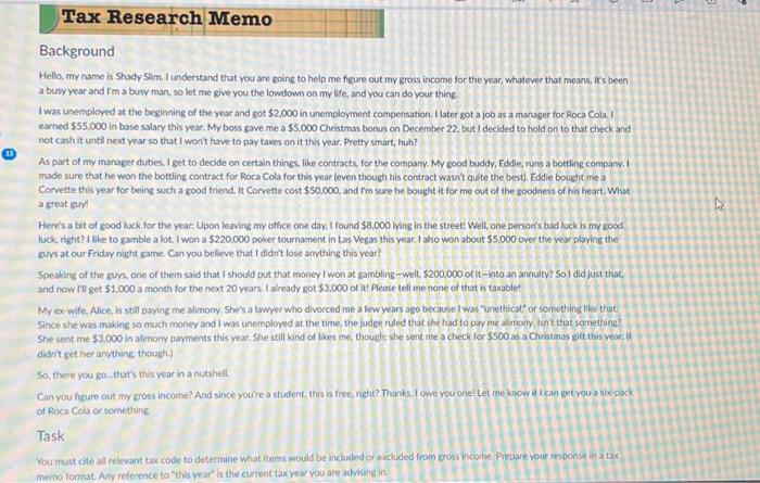 need to write the memo for this assignment. there is sample picture.