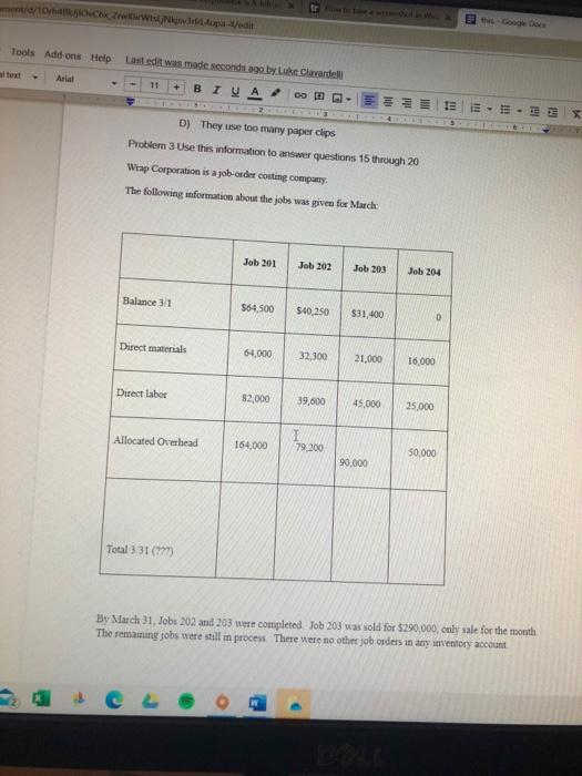  SOC www.nr.4/edit Goog Doc Tools Add ons Help at text Arla