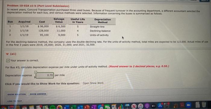  pt B please Problem 10-02A al-b (Part Level Submission) In recent