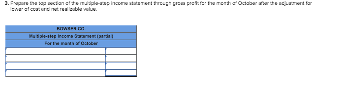 net realizable value (L06-2, 6-3, 6-4, 6-5, 6-6) The following information applies