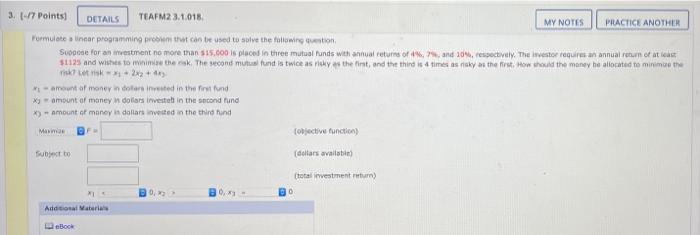  3.-17 Points DETAILS TEAFM2 3.1.018 MY NOTES PILACTICE ANOTHER Formulate near