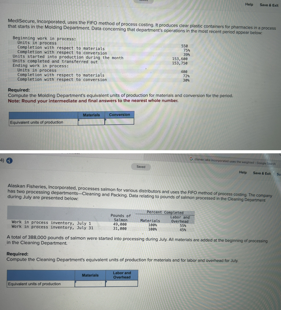  Help Save & Exit MediSecure, Incorporated, uses the FIFO method of