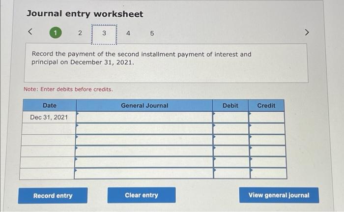 equal payments of $10,333, consisting of accrued interest and principal on December